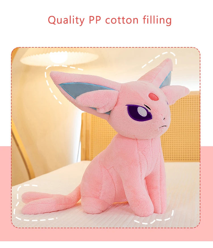 40/70cm Espeon Pokemon Plush Toys Large Anime Doll Pillow Cartoon Giant Pokémon Eifie Plushie Stuffed Gift for Kids Christmas