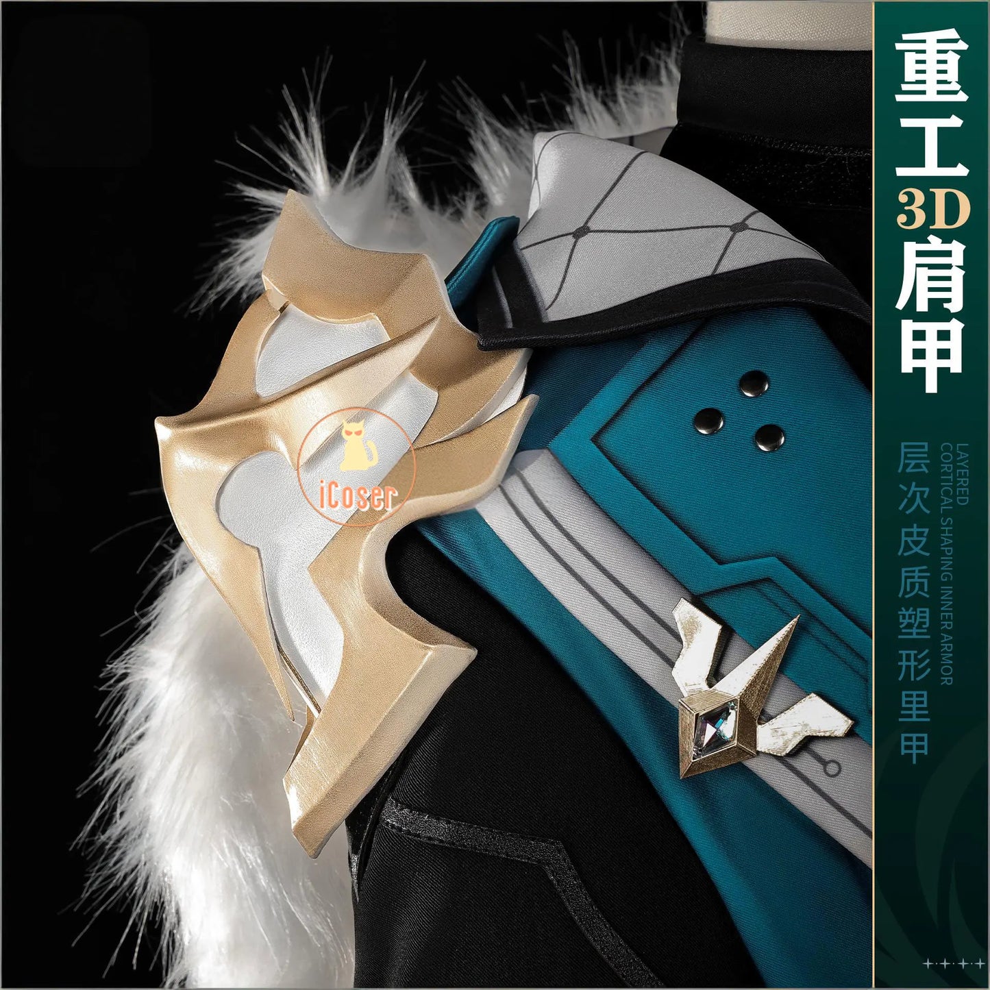 Genshin Impact Varka Cosplay Costume Wig Uniform Knights of Favonius Mondstadt Halloween Party Women Men Girls Role Play Props