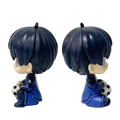 9cm Blue Lock Anime Figure Q Version Nagi Seishirou Action Figure Kawaii Isagi Yoichi Figurine PVC Collection Model Doll Toys