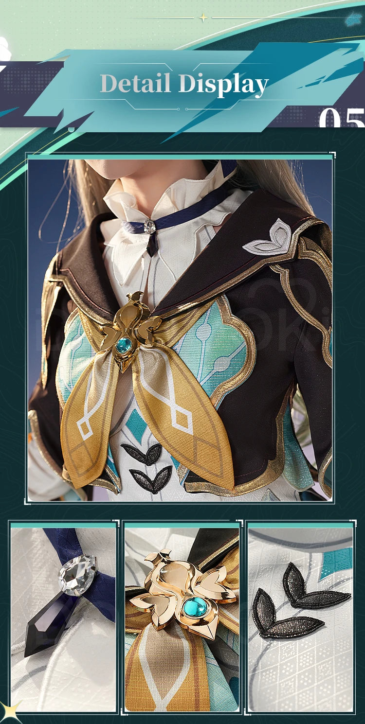 IN STOCK Firefly Cosplay Costume Game Honkai: Star Rail DokiDoki-SR HSR Female Cute Costume Outlet Firefly Cosplay Wig Halloween