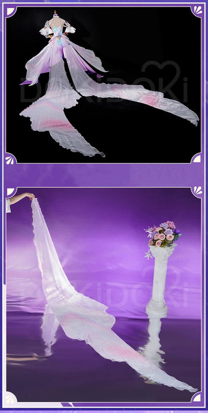 IN STOCK Cyrene Cosplay Costume Game Honkai: Star Rail【S-2XL】DokiDoki-R HSR Cyrene Dress Veil Plus Size