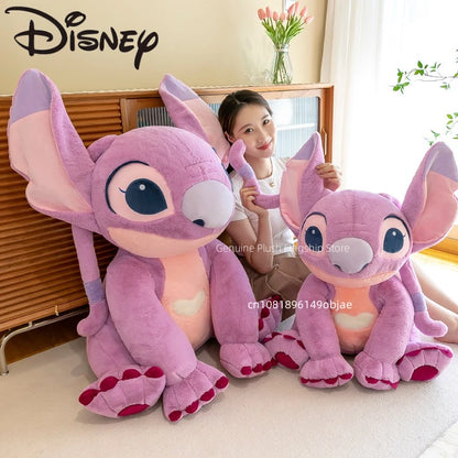 30/45/60/80CM Big Size Disney Stitch Cartoon Anime Plush Stuffed Doll Room Decoration Peluche Pillow  Plushies Ornaments Gifts