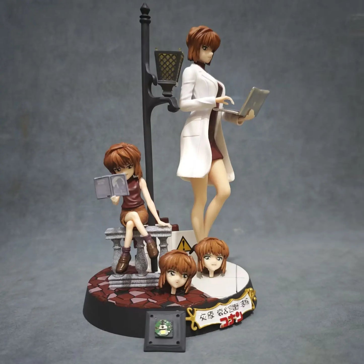Detective Conan Ai Haibara Two Forms PVC Figure Desktop Ornament for Anime Fans - 12-26cm