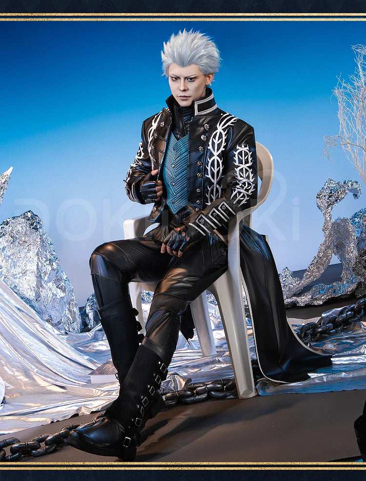 IN STOCK Vergil Cosplay Cotsume Game Cosplay【S-3XL】DokiDoki-R Vergil Nelo Angel Slayer Men Halloween Plus size
