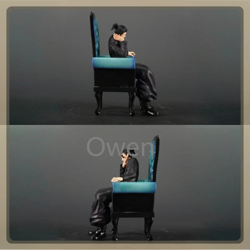 Anime 24cm Gojo Satoru Action Figures Jujutsu Kaisen Geto Suguru Figures Sitting Position PVC Decoration Mode Toys Birthday Gift