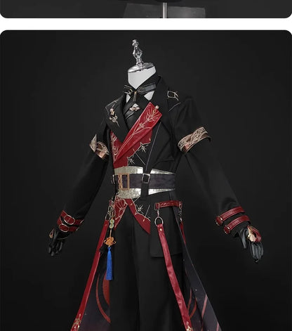 iCoser Love and Deepspace Xavier Cosplay Costume Black Hunter Uniform Shimmering Moonlight Halloween Party Women Men Carnival