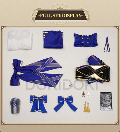Saber Cosplay Costume Honkai: Star Rail x Fate DokiDoki-SR HSR Women Costume Dress Saber Cosplay Wig