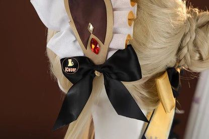 Genshin Impact Sandrone Cosplay Costume Wig Marionette Dress Headwear Eleven Fatui Harbingers Halloween Women Girls Role Play