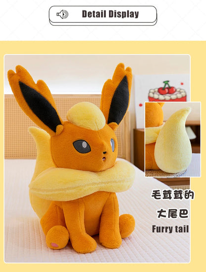 45/80cm Flareon Pokemon Plush Toys Large Anime Doll Cute Pillow Cartoon Giant Pokémon Plushie Stuffed Gift for Kids Christmas