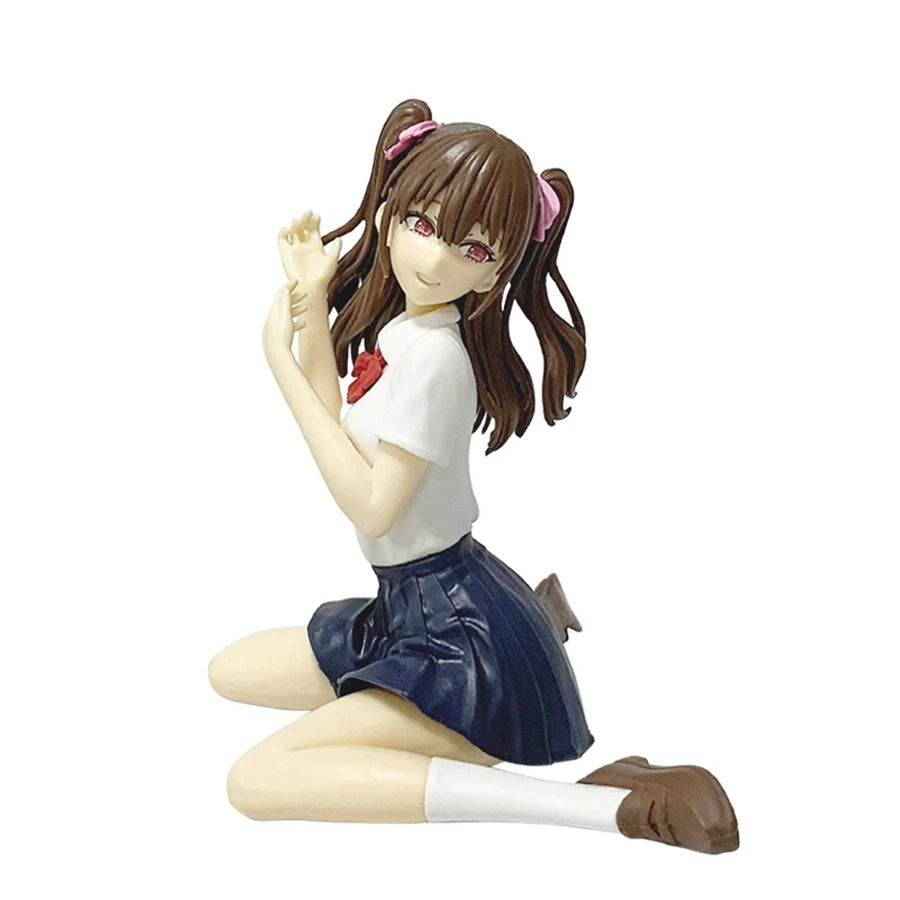 2.5-jigen no Yuuwaku Anime Figure 10cm Sitting Tachibana Mikari Action Figure Amano Ririsa Figurine PVC Collection Model Toys