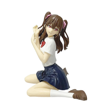 2.5-jigen no Yuuwaku Anime Figure 10cm Sitting Tachibana Mikari Action Figure Amano Ririsa Figurine PVC Collection Model Toys