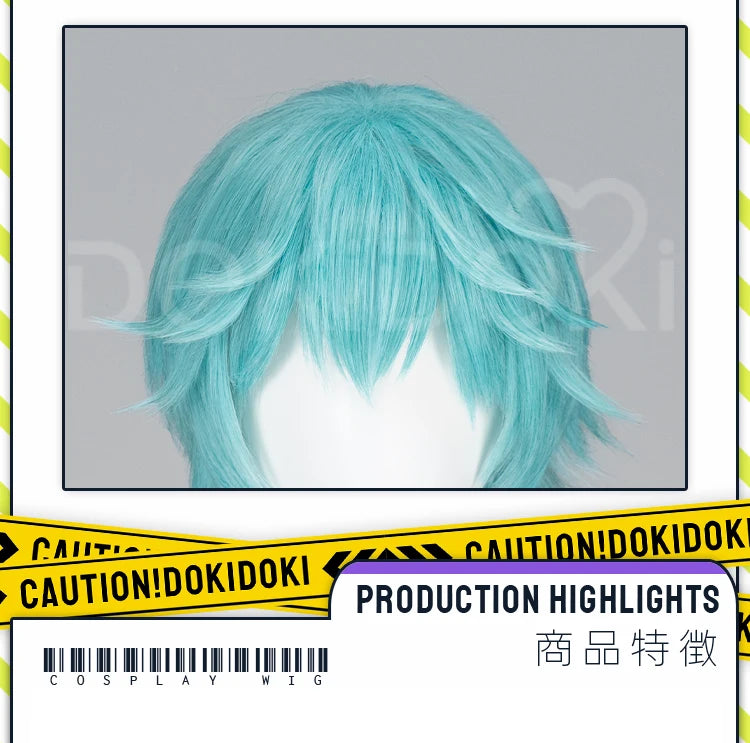 IN STOCK MIKUOO Mikuu Wig Game Cosplay DokiDoki Men 35cm Short Hair Rabbit Hole Men Ver Free Wig Cap