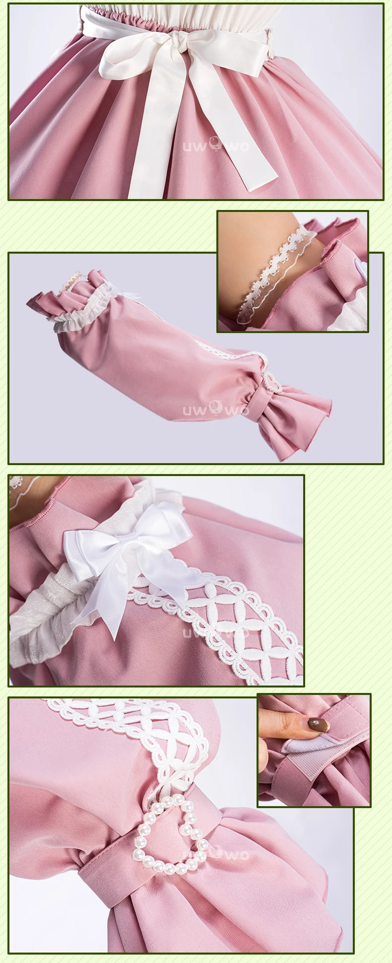 IN STOCK UWOWO Game Arknights Nightmare The Ferry Girl Cosplay Costume Pink Dress Halloween Costume