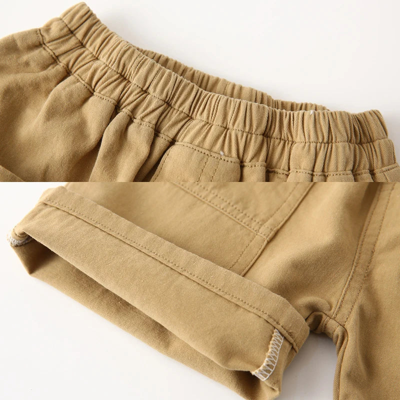 Cargo Shorts Boys 2 to 8 Years 2025 Boutique Cotton Toddler Boy Short Pants Korean Brown Black Army Beach Shorts Fashion Clothes