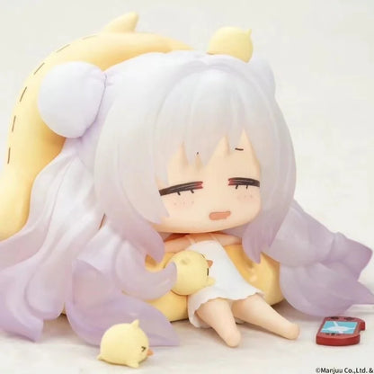 8CM Anime Game Azur Lane MNF Le Malin Figure JUUs Time Sitting Model Toy Gift Collection Aciton Figure Comes with Eye Mask