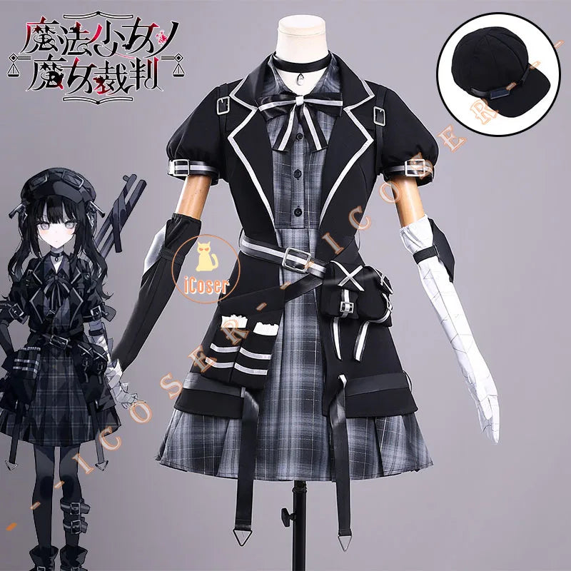 Game Magical Girl Witch Trials Nanoka Kurobe Cosplay Costume Wig Uniform Hat Headwear Halloween Party for Women Girls Carnival
