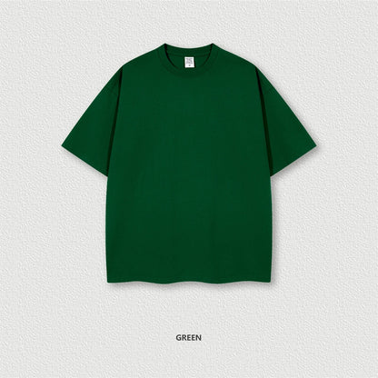 ZODF Trendy Summer 260gsm Cotton Oversized T Shirts For Men Unisex Male Kanye West High Street Solid Tees Brand Tops HY0122