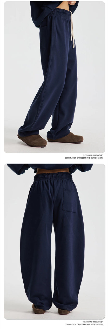 ZODF 2025 Winter 430gsm Unisex Fleece Straight Sweatpants Thick Warm Casual Oversized Trousers HY1170