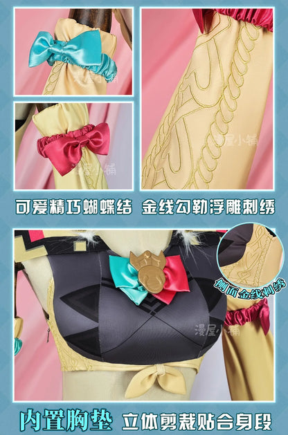 Genshin Impact Varesa Cosplay Costume Wig Skirt Headwear Tail Natlan Collective of Plenty Carnival Halloween Party Women Girls