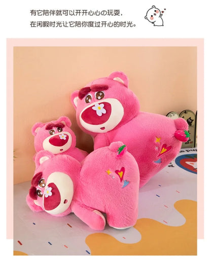 30/40/50cm Big Size Disney Lotso Kawaii Anime Plush Stuffed Doll Room Decor Cartoon Plushies Children's Pillow Holiday Gifts