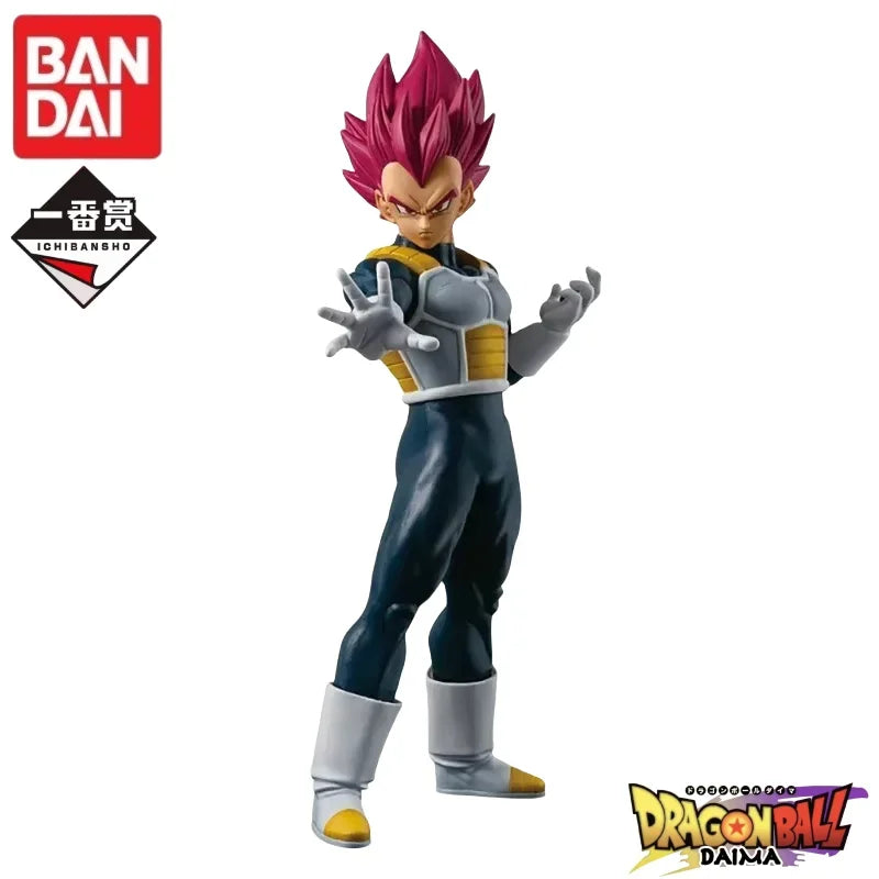 Bandai In Stock Original Dragon Ball Ichiban Kuji Back To The Theater Golden Frieza Super Saiyan God Vegeta Action Figure Model