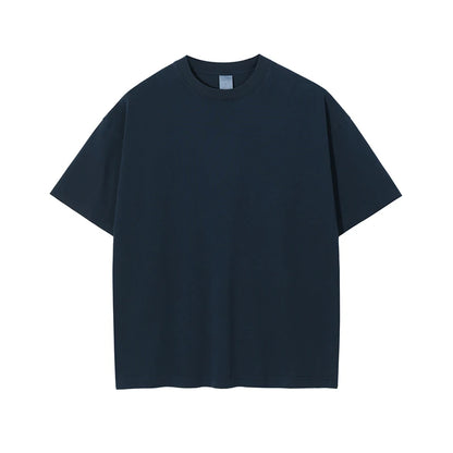 ZODF New Summer Solid Washed Cotton T-Shirts Streetwears For Men Unisex Retro High Street 275gsm Basic Tees Brand Tops HY0071