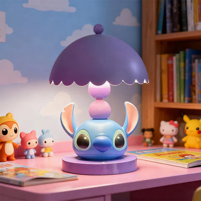 Cute Disney Lilo&Stitch Bedroom Bedside Lamp Anime Figure Table Lamp USB Plug 3 Color Dimming Living Room Study Atmosphere Light