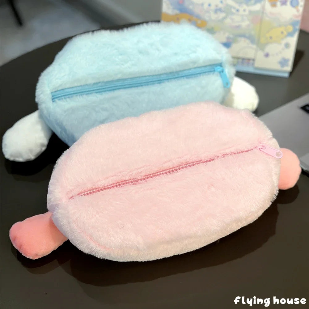 Japanese Style Plush My Melody Kuromi Tissue Box Durable Home Car Hotel Sofa Paper Tissue Holder Napkin Case Pouch Girl's Gift