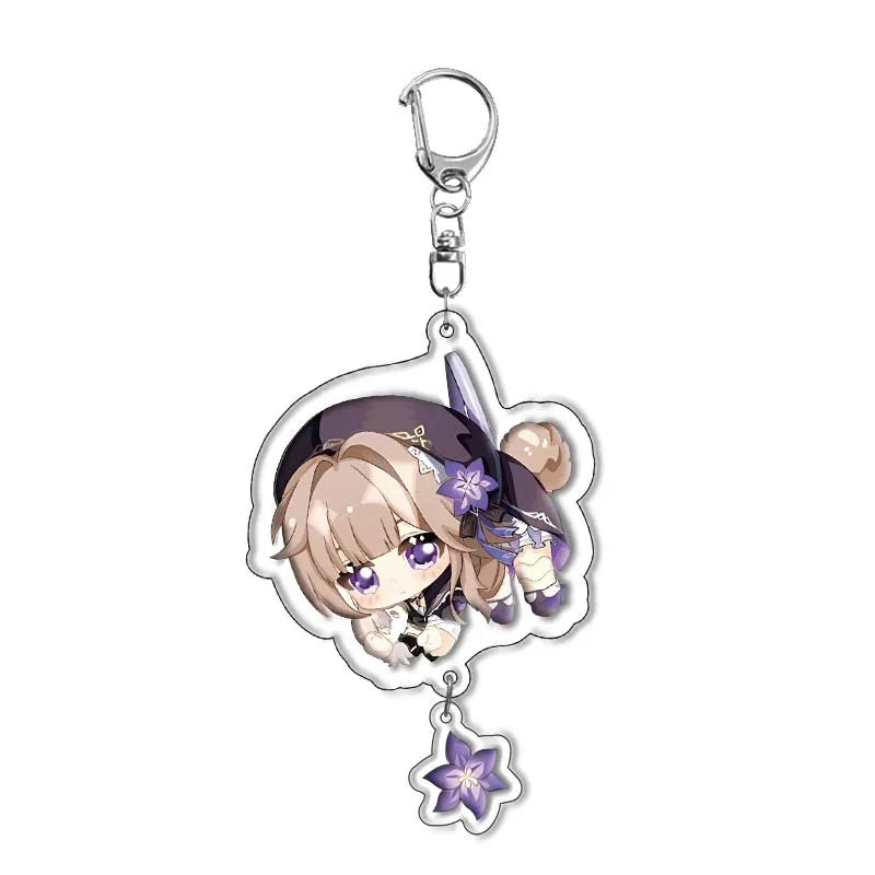 Honkai Star Rail Keychain Himeko March 7th Sampo Koski Blade Cosplay Dan Heng Silver Wolf Key Chain Astral Express Jing Yuan Boy