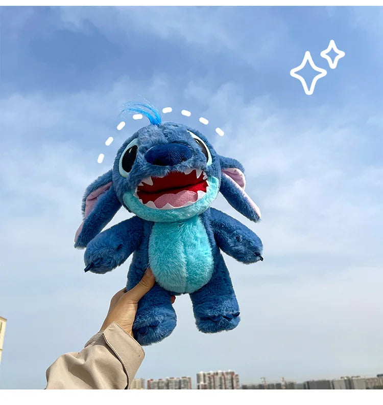 Disney Lilo & Stitch Plush Toys Kawaii Anime Plushie Dolls Open Mouth Stitch Soft Pillows Stuffed 30-60cm Gifts for Childrens