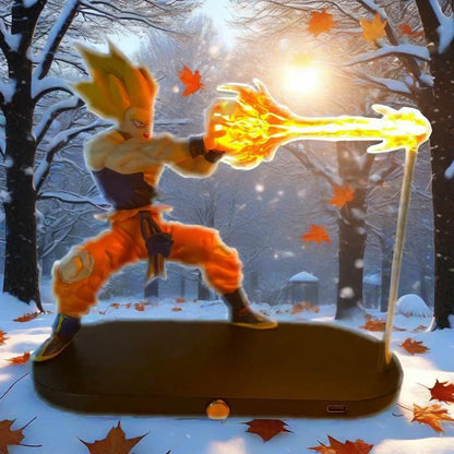 New Dragon Ball Son Goku Kamehameha Night Lamp Desktop Decoration Model Night Anime Surrounding Children'S Toys Birthday Gift