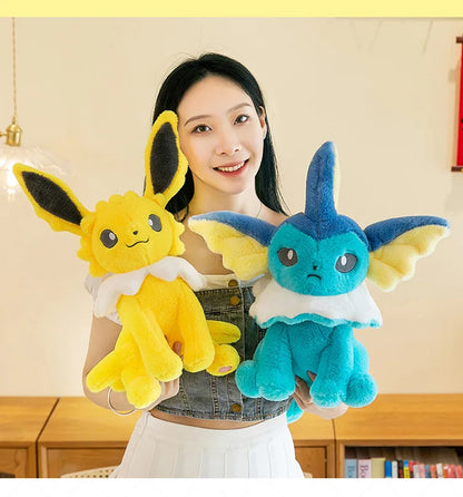 45/60/80CM Big Size Pokémon Jolteon Plushies ‌Vaporeon Cartoon Anime Stuffed Ornament Comfortable Soft Doll Children's Toy Gift