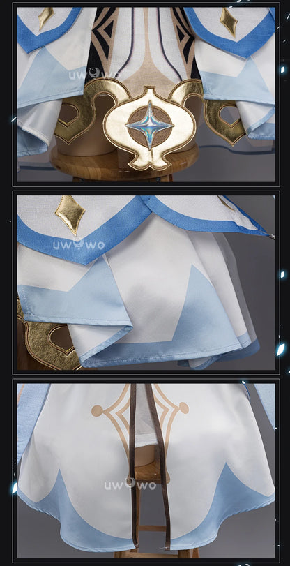 LAST BATCH UWOWO Traveler Lumine Cosplay Costume Game Genshin Impact Female Lumine Dress Full Set Oufits with Shinning Lights