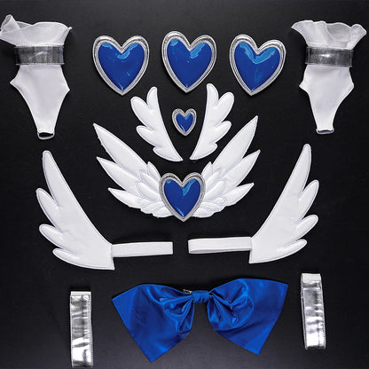 Anime New Panty Stocking with Garterbelt Stockiel Anarchy Stocking Cosplay Costume Angel Skirt Wings Halloween for Women Girls