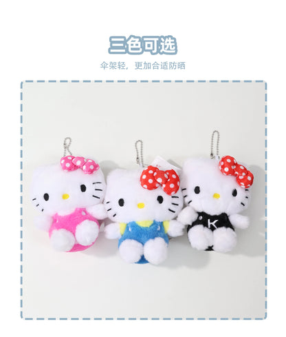 Genuine Sanrio Hello Kitty Cute Girl Keychain Car School bag Pendant Kids Plush Toys Keyring Plushier Birthday Thanksgiving Gift
