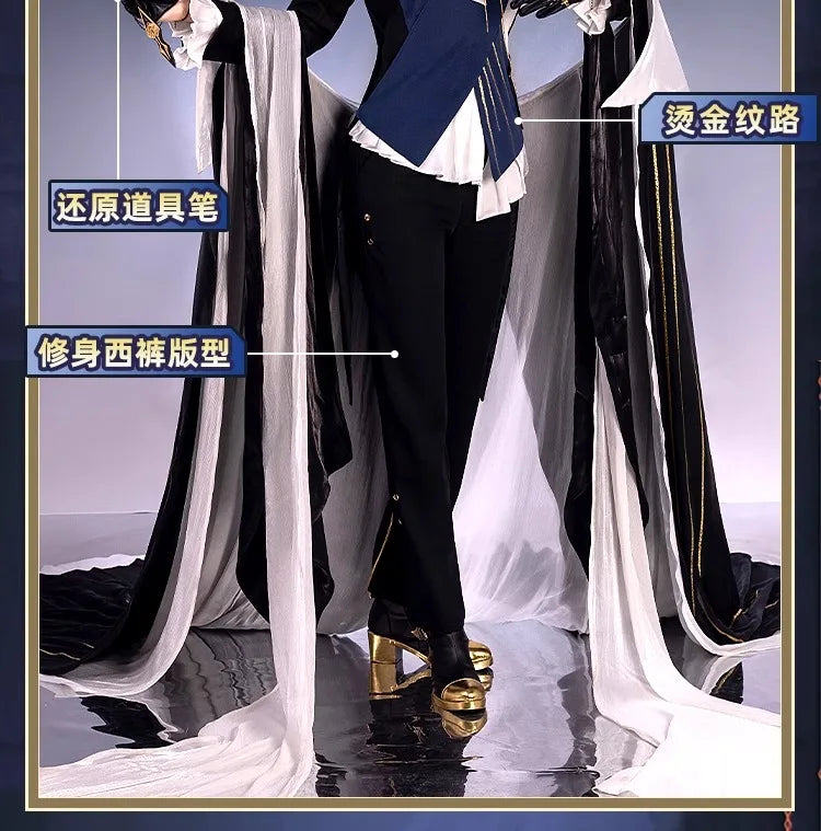 Arknights Aefanyl Logos Cosplay Costume Wig Uniform Earrings Radiant Serenity Ambience Synesthesia Halloween Party for Women Men