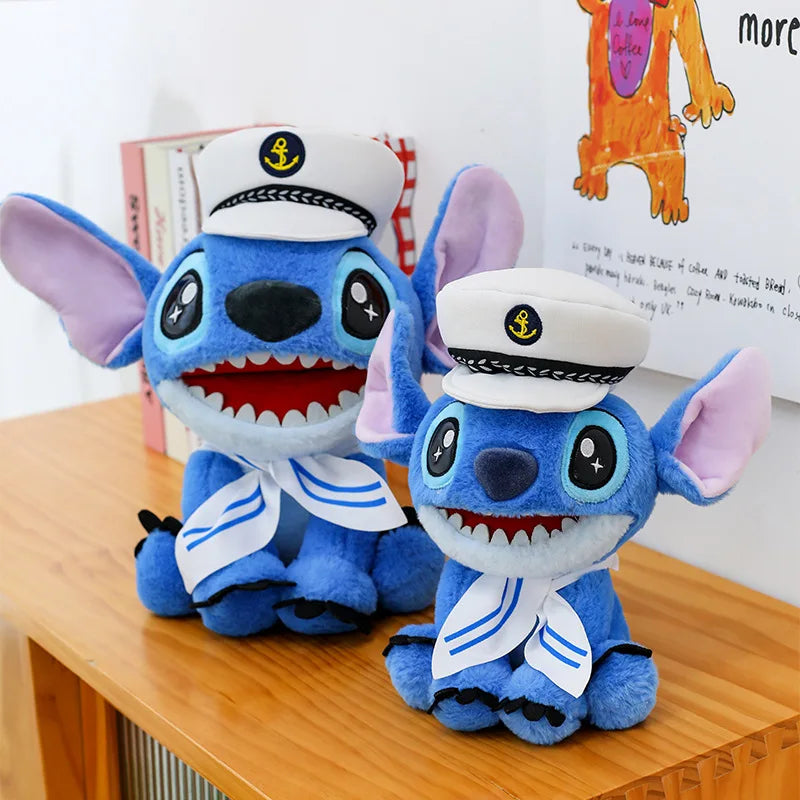 25/30CM Disney Lilo and Stitch Plush Toy Anime Stuffed Kawaii Ornament Navy Soft Stich Doll Plushie Kids Birthday Xmas Gifts
