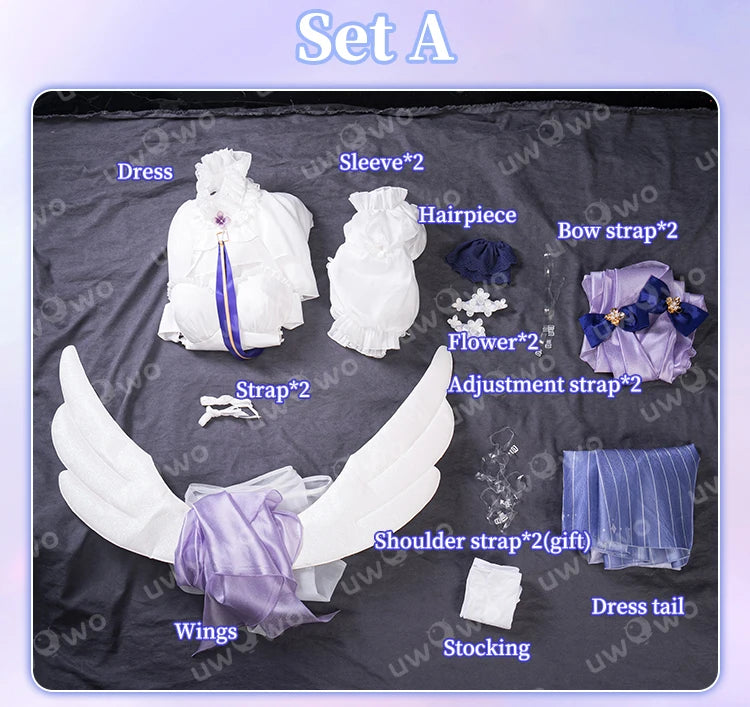 LAST BATCH UWOWO Unicorn Cosplay Game Azurr Lanee Unicorn (Retrofit) Cosplay Costume Dress Halloween Costume