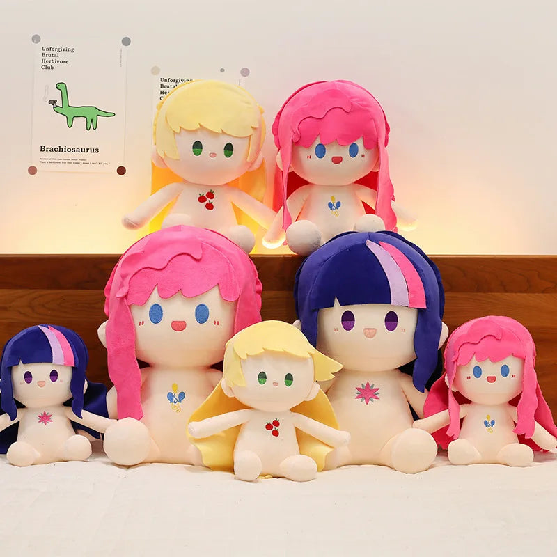 Kawaii 30/40/50cm  Movie Peripheral Cute Colorful Pony Cotton Doll Plush Toy Girl Soothing Sleep Pillow Birthday Gift Girl Doll