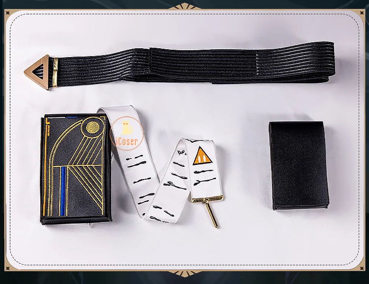 Arknights Ulpianus Cosplay Costume Wig Staring Into The Abyss Uniform New Skin Headwear Mask Halloween Party for Women Men Girls