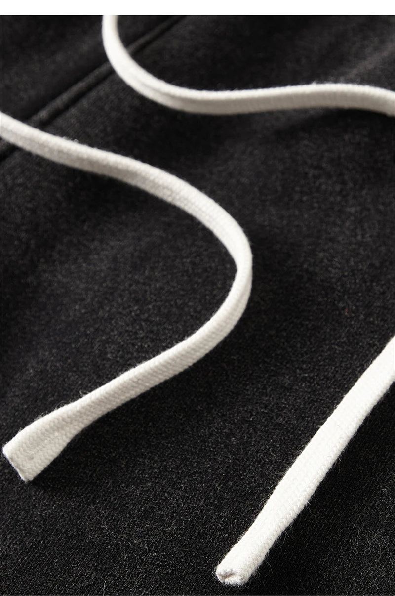 ZODF Vintage Men 360gsm Thick Fleece Sweatpants Women Unisex Loose Washed Distressed Warm Joggers Pants For Winter HY0749