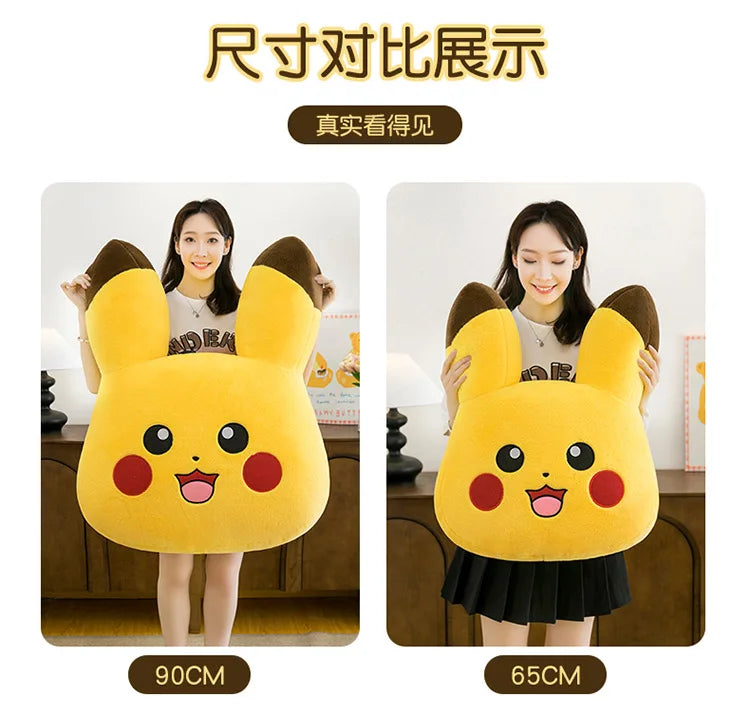 90cm Super Big Size Pokemon Pikachu Anime Plush Stuffed Doll Kawaii Room Decorated with Plushies Pillow Holiday Gifts