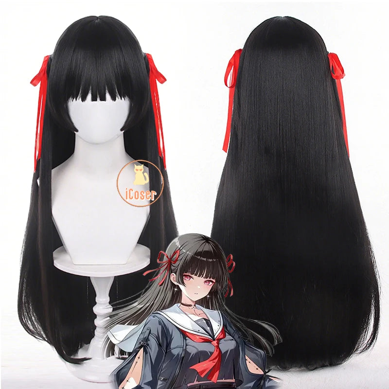 Wuthering Waves Chisa Cosplay Costume Wig Jacket Uniform Skirt Headwear Tattoo Sticker Halloween Party for Women Girls Role Play