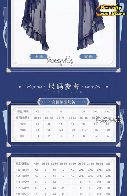 Genshin Impact Furina Cosplay Costume XS-XL Polyester Set