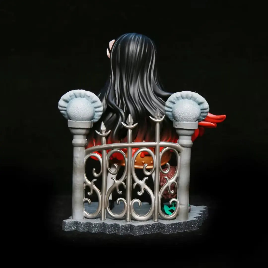 14cm Spy × Family Anya Cos Kamado Nezuko Academy Dress Demon Slayer Kawaii Model Anime Figures Garage Kit Statue Toys Kids Gifts