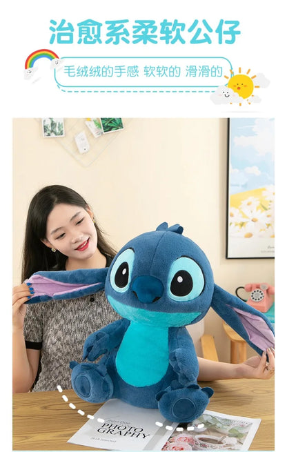 50/60/80cm Super Big Size Lilo & Stitch Disney Anime Plush Stuffed Doll Room Decor Large Plush Children's Pillow Holiday Gifts