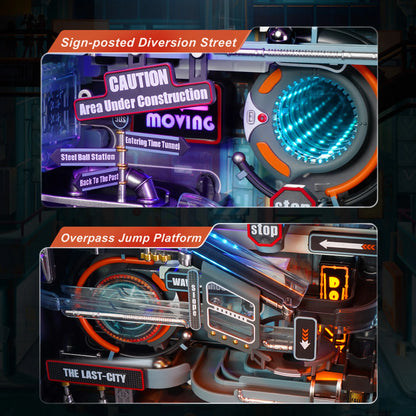 Robotime Rokr The Last City Parallel World Building Toy Set Futuristic Marble Run Automatic 3D Gaming Decoration for Men Women