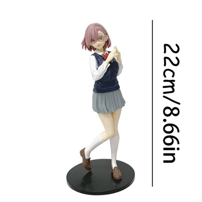 2.5-jigen no Yuuwaku Anime Figure 10cm Sitting Tachibana Mikari Action Figure Amano Ririsa Figurine PVC Collection Model Toys