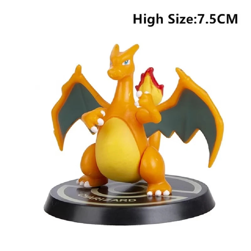 Pokemon 6 Pcs/Set Anime Figure Pikachu 6-7cm Figure Charizard Blastoise Squirtle Bulbasaur Action Figures Model  toys Gifts