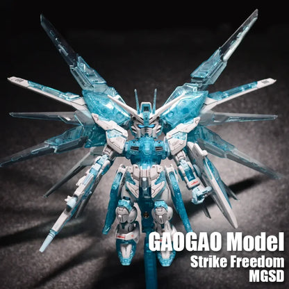 In Stock GAOGAO Strike Freedom Ice Blue Color MGSD Assembly Model Kit Action Figures Toy Transparent Version Robot Model Mecha
